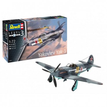 KIT PARA MONTAR REVELL AVIÃO YAKOVLEV YAK-3 SOVIET FIGHTER 1/72 46 PEÇAS REV 03894